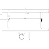 Stainless Steel 25mm Guardsman Pull Handles B2B Fixing