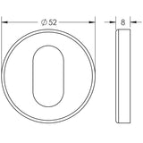 Stainless Steel Oval Profile Escutcheons Grade 201