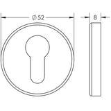 Stainless Steel Euro profile Escutcheons Grade 201