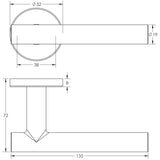Atlanta Door Handles on Rose Grade 304 Satin Stainless Steel