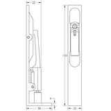 Stainless Steel Lever Action Flushbolts Square & Radiused Forend