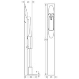 Stainless Steel Lever Action Flushbolts Square & Radiused Forend