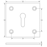 Jedo Square Open Escutcheon