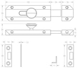 Jedo Architectural Slide Door Bolts