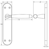 Stylo Suite Door Handle on Polished Chrome/Satin Chrome