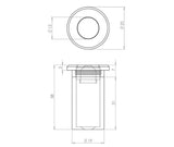 Jedo Brass Dust Proof Spring Floor Bolt Socket