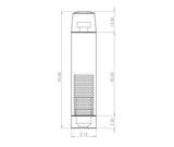 Jedo Cylinder Wall mounted Door Stop without Rose
