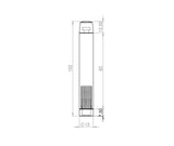 Jedo Cylinder Wall mounted Door Stop without Rose