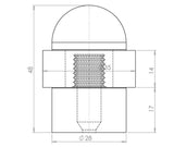 Jedo Dome Topped Floor Mounted Door Stop