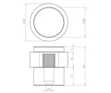 Jedo Cylinder Floor Mounted Door Stop