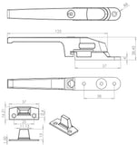 Jedo Modern Lockable Casement Fasteners