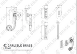 Curly Tail Casement Fastener