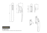 Locking Casement Fastener with Night Vent