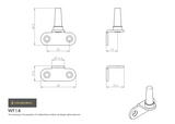 Flush Fitting Casement Pin