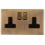Concealed 3mm 2 Gang Socket