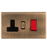 Concealed 3mm 45Amp Cooker Switch with Socket
