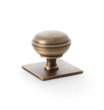 Quantock Cupboard Knob on Square Backplate