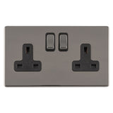 Concealed 3mm 2 Gang Socket