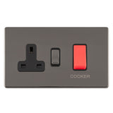 Concealed 3mm 45Amp Cooker Switch with Socket