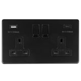 Concealed 3mm 2 Gang USBC Socket