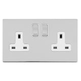 Concealed 3mm 2 Gang Socket