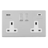 Concealed 3mm 2 Gang USBC Socket