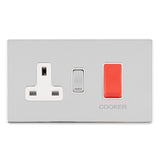 Concealed 3mm 45Amp Cooker Switch with Socket