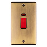 45Amp DP Cooker Switch With Neon Indicator - Double Plate