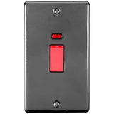45Amp DP Cooker Switch With Neon Indicator - Double Plate