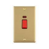 45Amp DP Cooker Switch With Neon Indicator - Double Plate