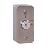 Architrave Stainless Steel On/Off Latching Key Switch with Aluminium Extrusion