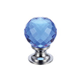 Glass Ball Cabinet Knob - Facetted 25mm
