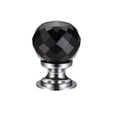 Glass Ball Cabinet Knob - Facetted 30mm
