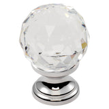 Clear Faceted Knob