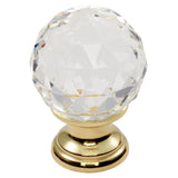 Clear Faceted Knob