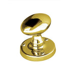 Jedo Kontrax Oval Mortice Door Knobs Polished Brass