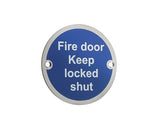 Stainless Steel Fire Door Keep Locked Shut 75mm Polished Stainless Steel