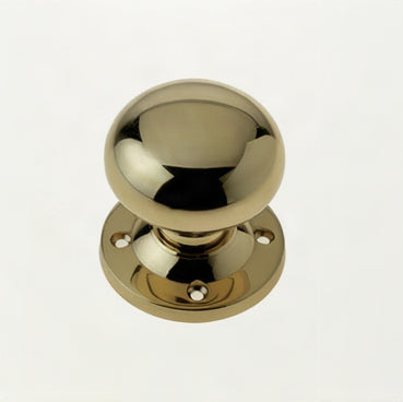 Jedo Mushroom Mortice Door Knobs 57mm Diameter 57mm Polished Brass