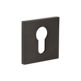 CR-U10 Dark Bronze Euro Keyway Square Rose Escutcheon