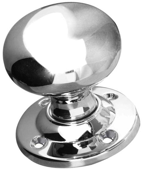 Jedo Mushroom Mortice Door Knobs 51mm Diameter 51mm Polished Chrome