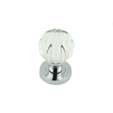 Polished Chrome Glass Pumpkin Mortice Knob