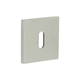 CR-T10 Satin Stainless Steel Standard Keyway Square Rose Escutcheon