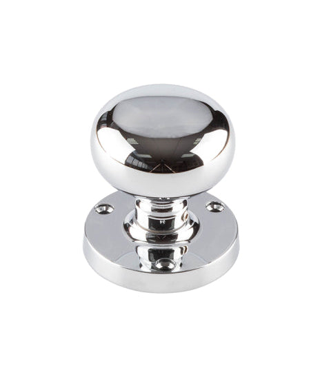 Jedo Mushroom Mortice Door Knobs 60mm Diameter Polished Chrome