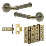 Complete Classic Door Handle Pack - Internal Doors - Antique Brass