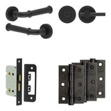 Complete Classic Door Handle Pack - Bathroom - Black