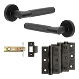 Complete Bari Door Handle Pack - Internal Doors - Black