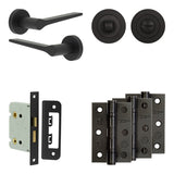 Complete Gio Door Handle Pack - Bathroom - Black