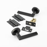 Nero Jet Door Handle Rose Latch Box Pack