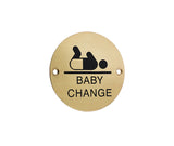 Stainless Steel Baby Change Symbol