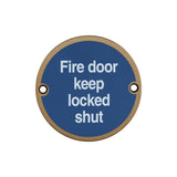 Stainless Steel Fire Door Keep Locked Shut